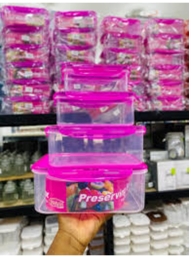 Premium 4-in-1 Airtight Refrigerator Storage Box Set | 4 Pcs Multi-Size Food Containers with Lids | Space-Saving Nesting Design | BPA-Free & Microwave Safe | Perfect for Meal Prep & Food Preservation - Image 5